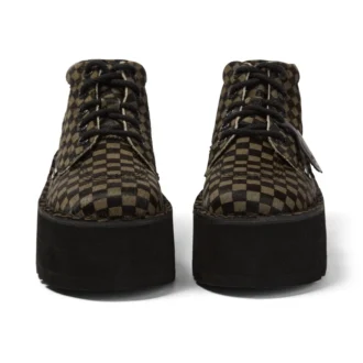 Unisex-Stiefel für Erwachsene Kick Hi Platform Leder Schwarz/Khaki
