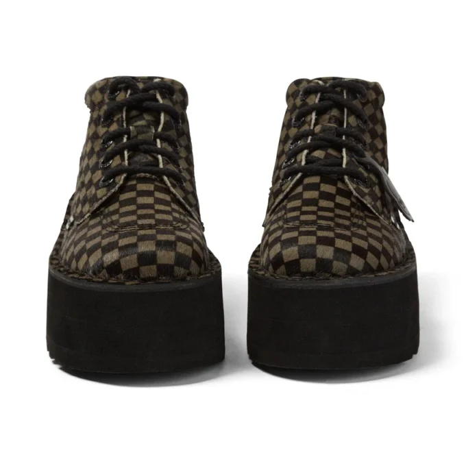 Unisex-Stiefel für Erwachsene Kick Hi Platform Leder Schwarz/Khaki
