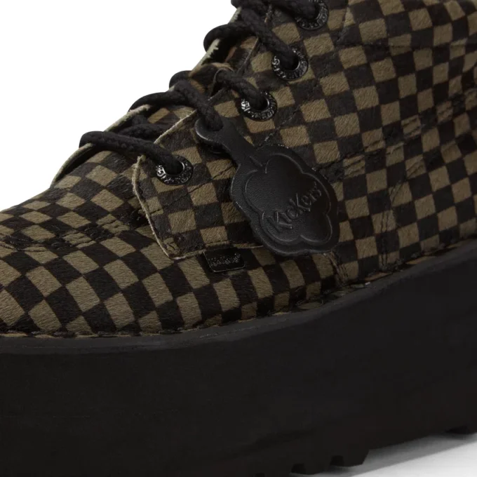 Unisex-Stiefel für Erwachsene Kick Hi Platform Leder Schwarz/Khaki
