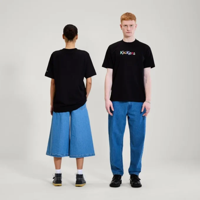 Unisex-T-Shirt für Erwachsene: Kickers Classic Kurzarm-T-Shirt Schwarz