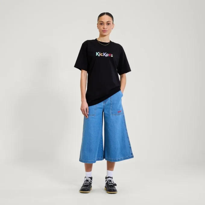 Unisex-T-Shirt für Erwachsene: Kickers Classic Kurzarm-T-Shirt Schwarz